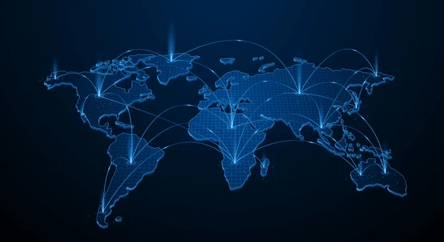 Global connection network map